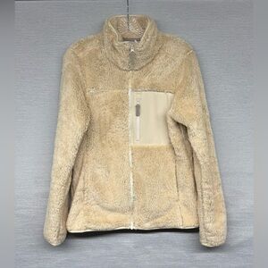 Women's Columbia Thermo Fleece Zip Up Jacket - Size Medium - Cream